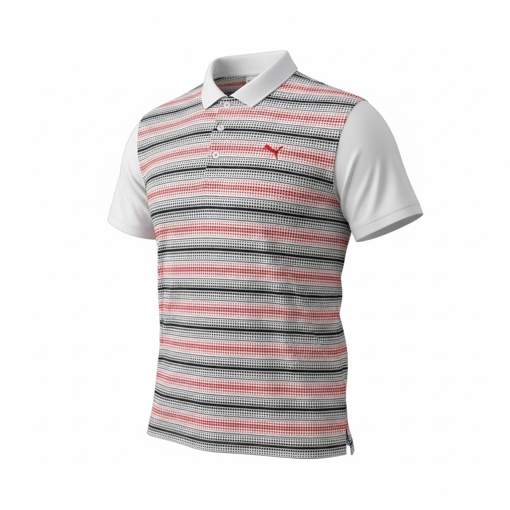Puma Golf Polo Mens XL Striped DryCELL Performance Shirt